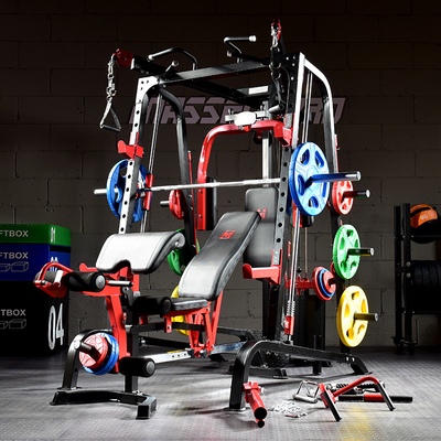 商用史密斯机综合训练器 家用深蹲架龙门架多功能健身器材套装详解